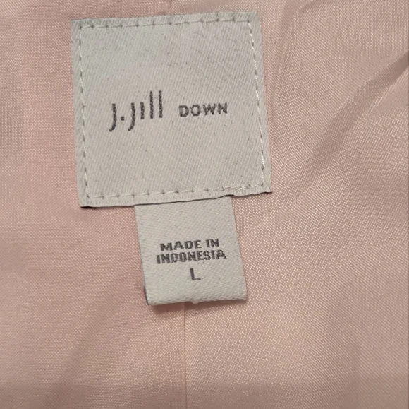 JJill Down-filled quilted pale pink puffer jacket Size Large - Picture 15 of 16